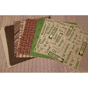 City and Cityscape Hard Stock Scrapbook Paper  12x12 Paper 16 Sheets